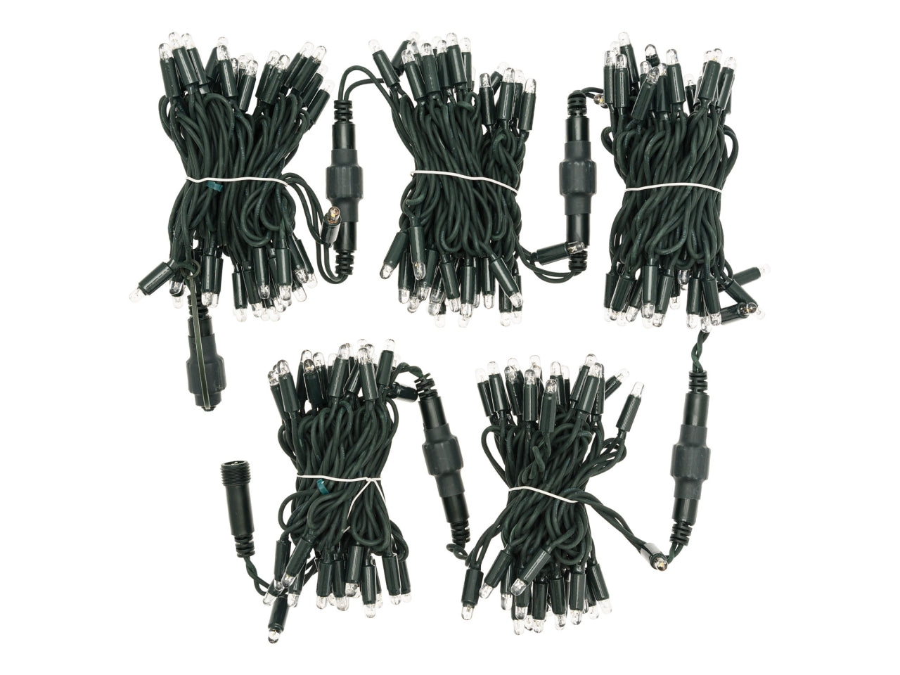 Catena 200 maxi led bianco caldo con gioco di luce flashled diamond bianco caldo, cavo 20mt verde per uso esterno IP67, cavo alimentazione non incluso