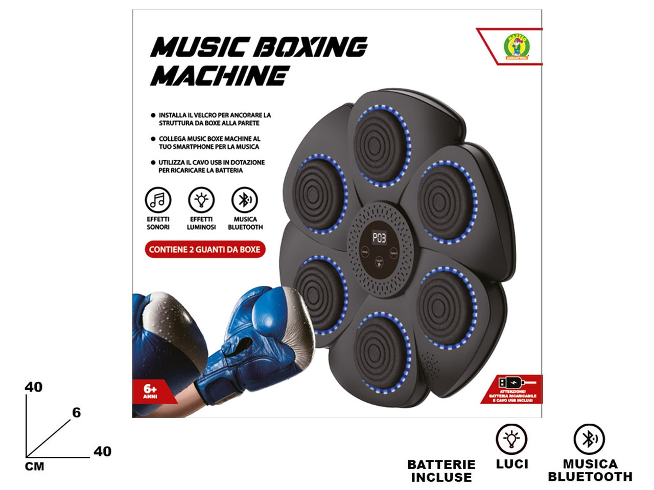 Music boxing machine adulto