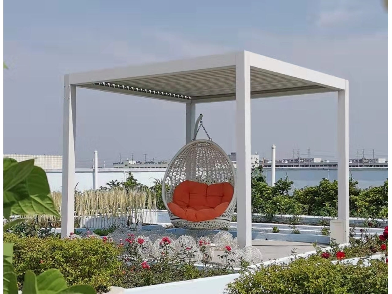 Pergola Bioclimatic alluminio 4x4x2,50cm bianca