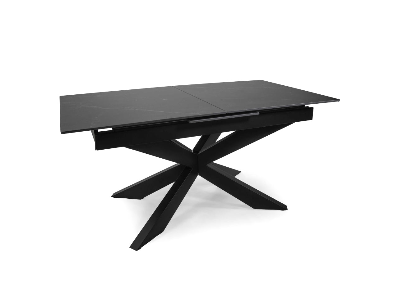 Tavolo Pepper allungabile antracite top pietra sinterizzata 160/200x90xh.76cm