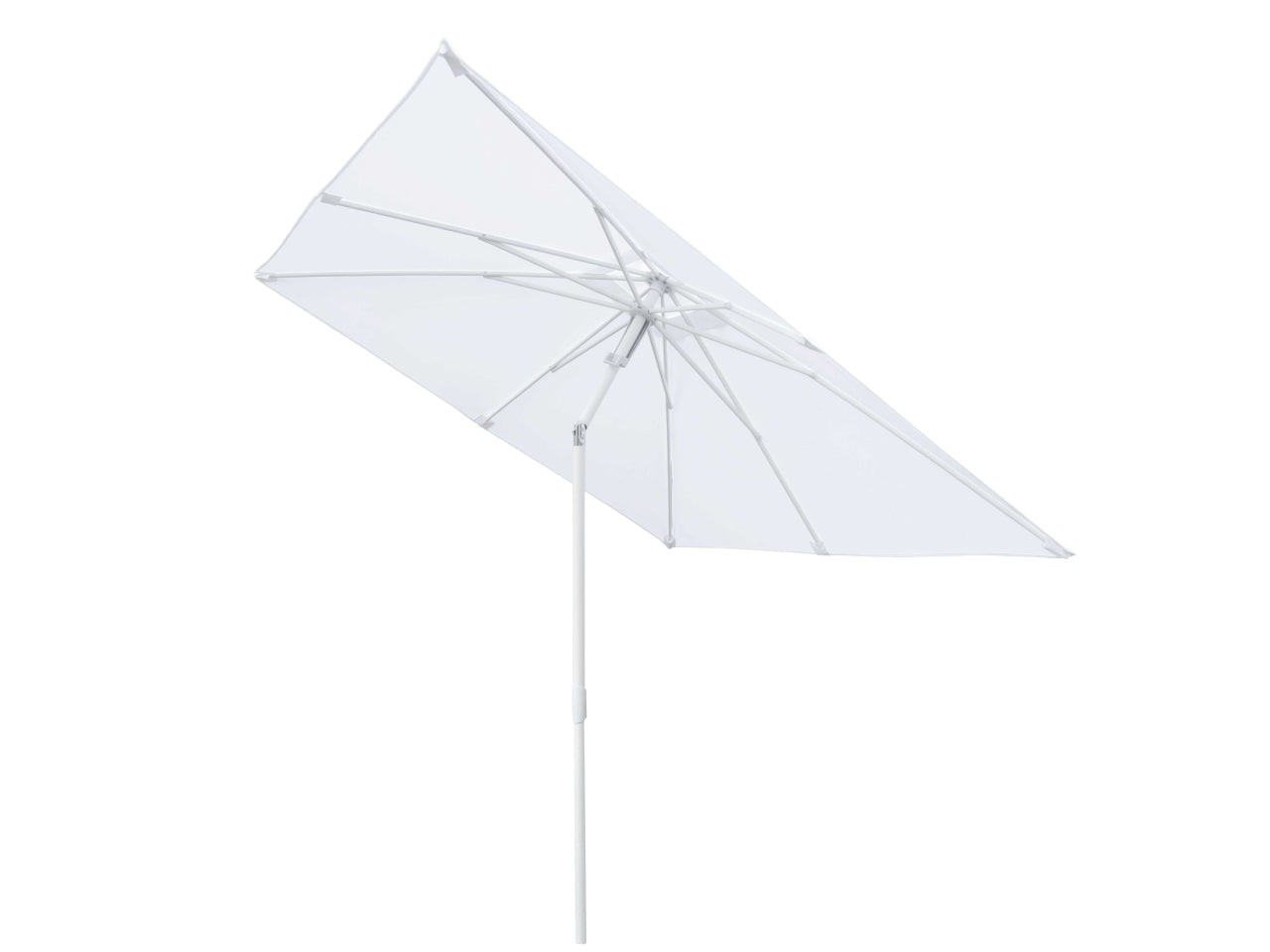 Ombrellone Arkansas in alluminio bianco con palo centrale 2,1x2,1xh.2,4mt, senza base