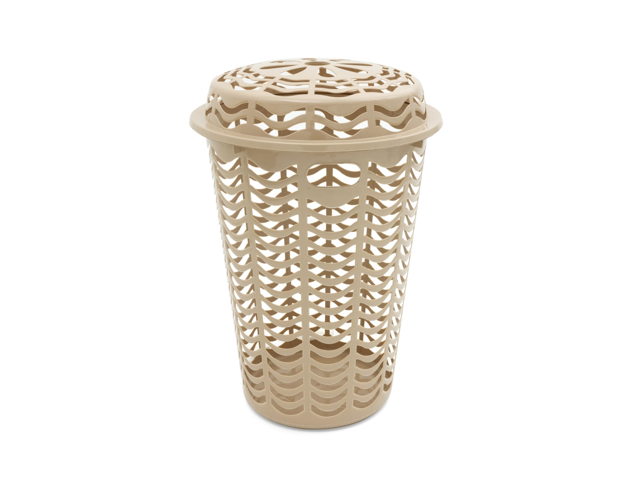 Cestone milleusi con coperchio 46xh.67cm tortora