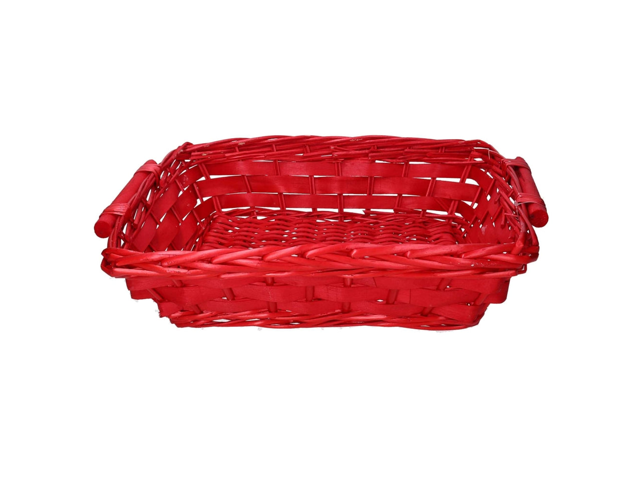 Cesta vimini Miracle rosso rettangolare cm44/48x37h12