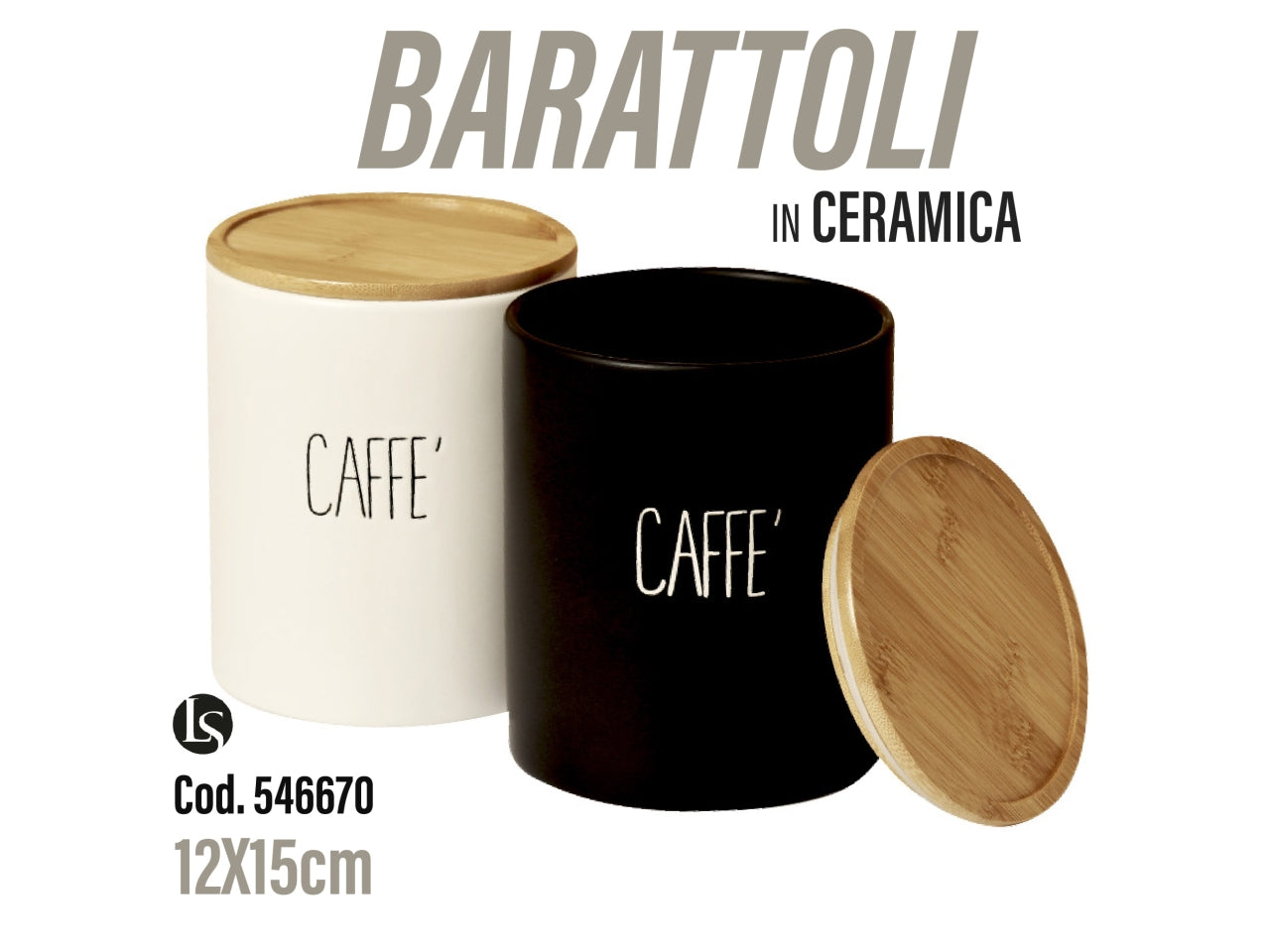 Bar Barattolo ceramica sale colori assortiti 12x9cm