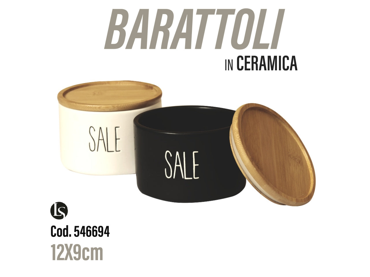Bar Barattolo ceramica caffe' colori assortiti 12x9cm