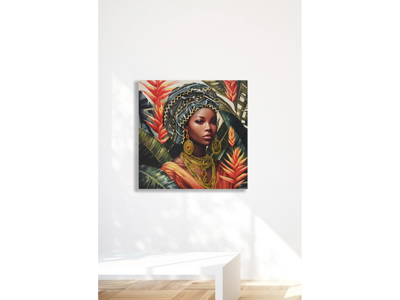 Mat quadro tela e legno 100x100x3cm