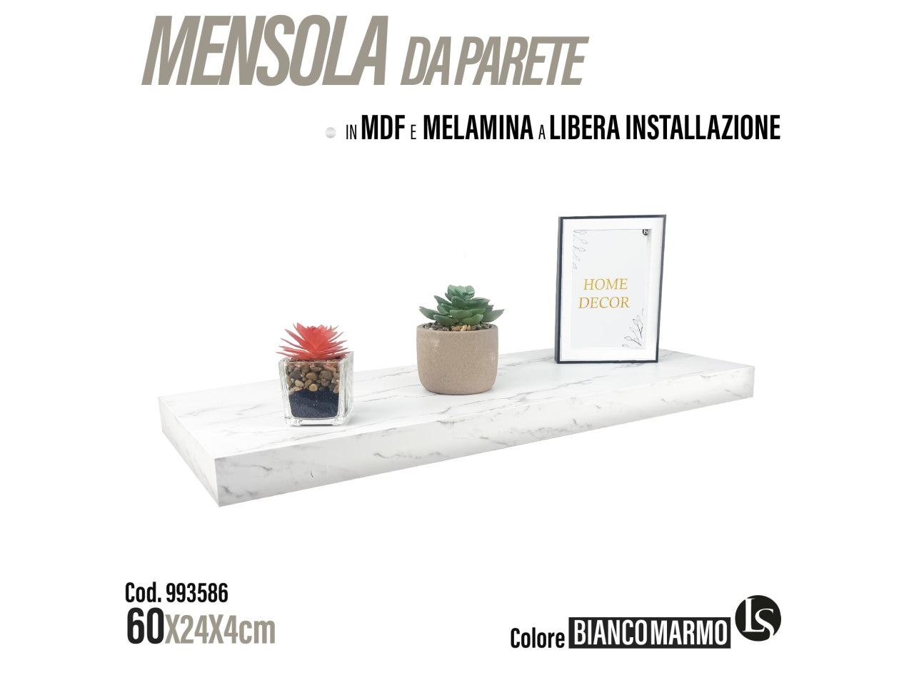 Rus mensola mdf 60x24x3,8cm