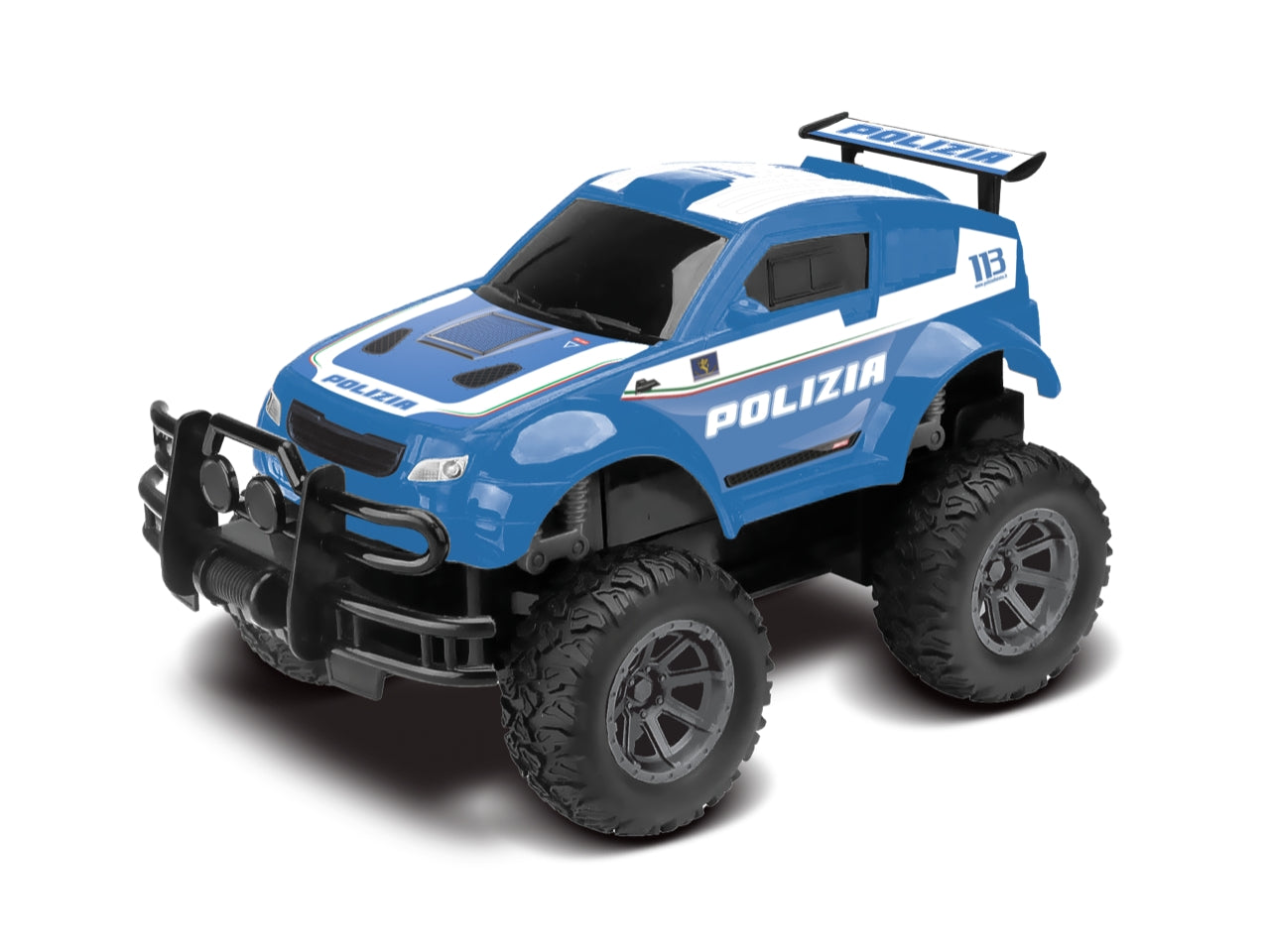 Fuoristrada Big wheels polizia radiocomando in scala1:16