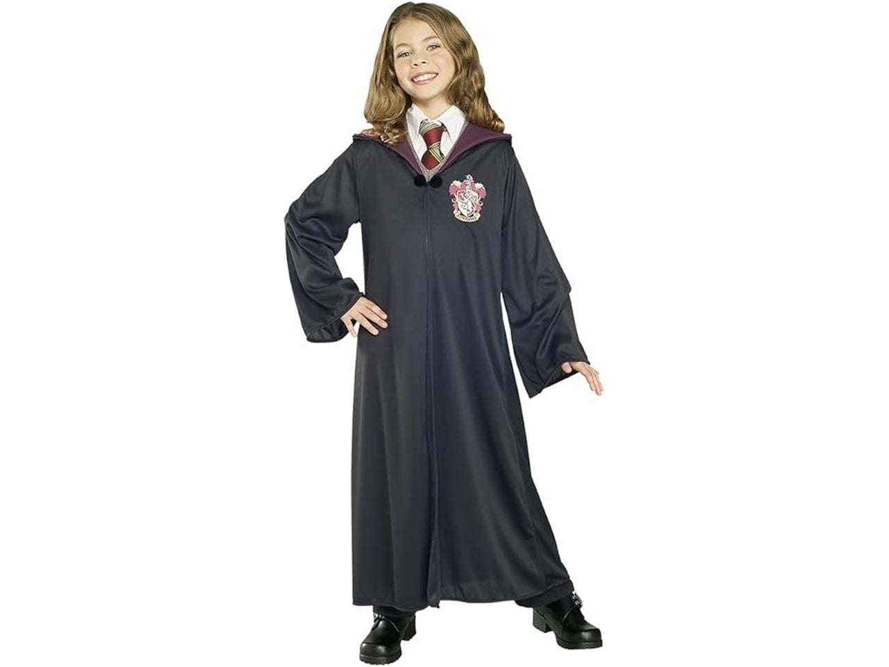 Costume Harry Potter, composto da tunica con cappuccio e spilla taglia XL 9-10 anni