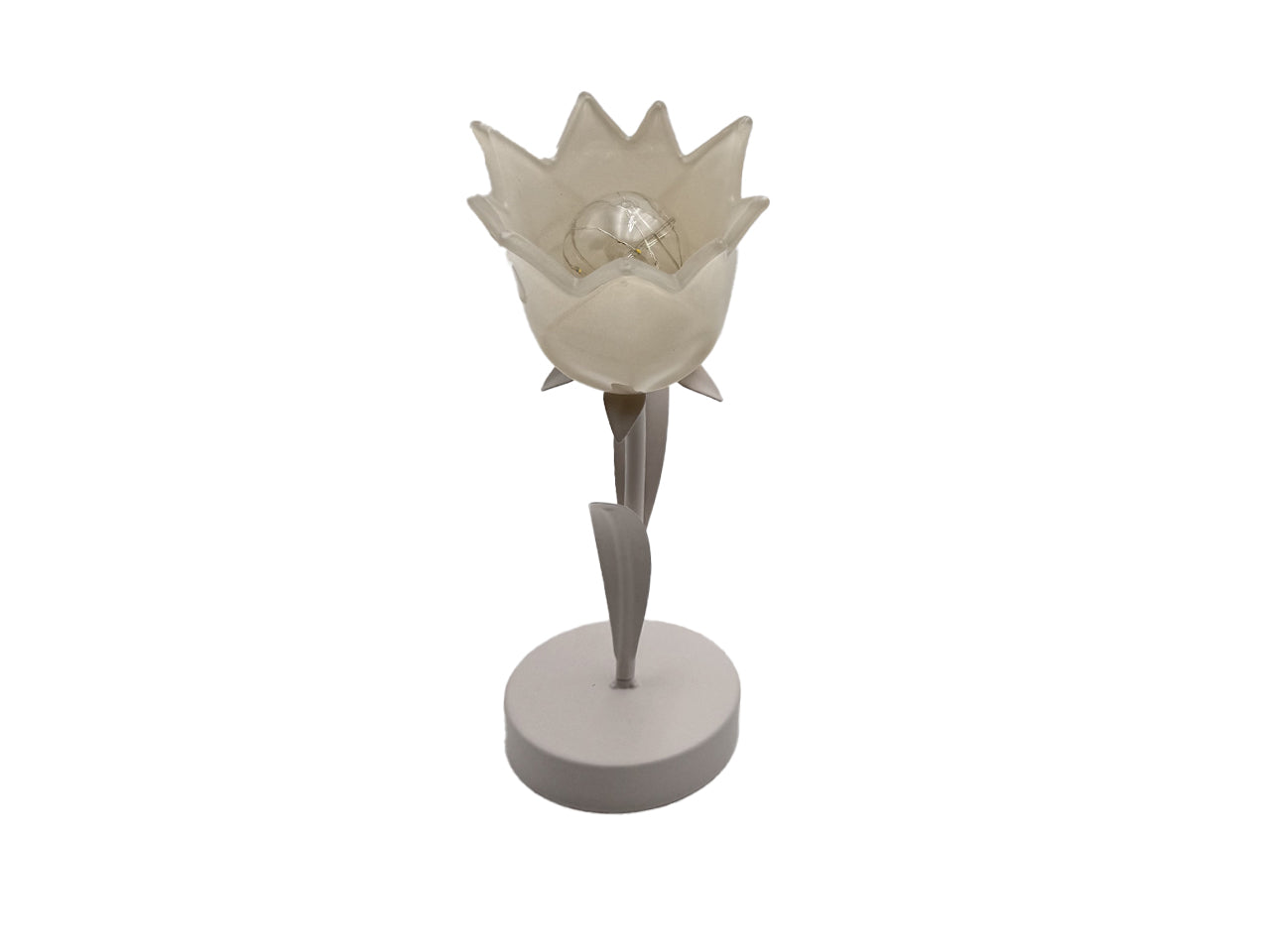 Lume led fiore 16,5x10,5x29cm bianco