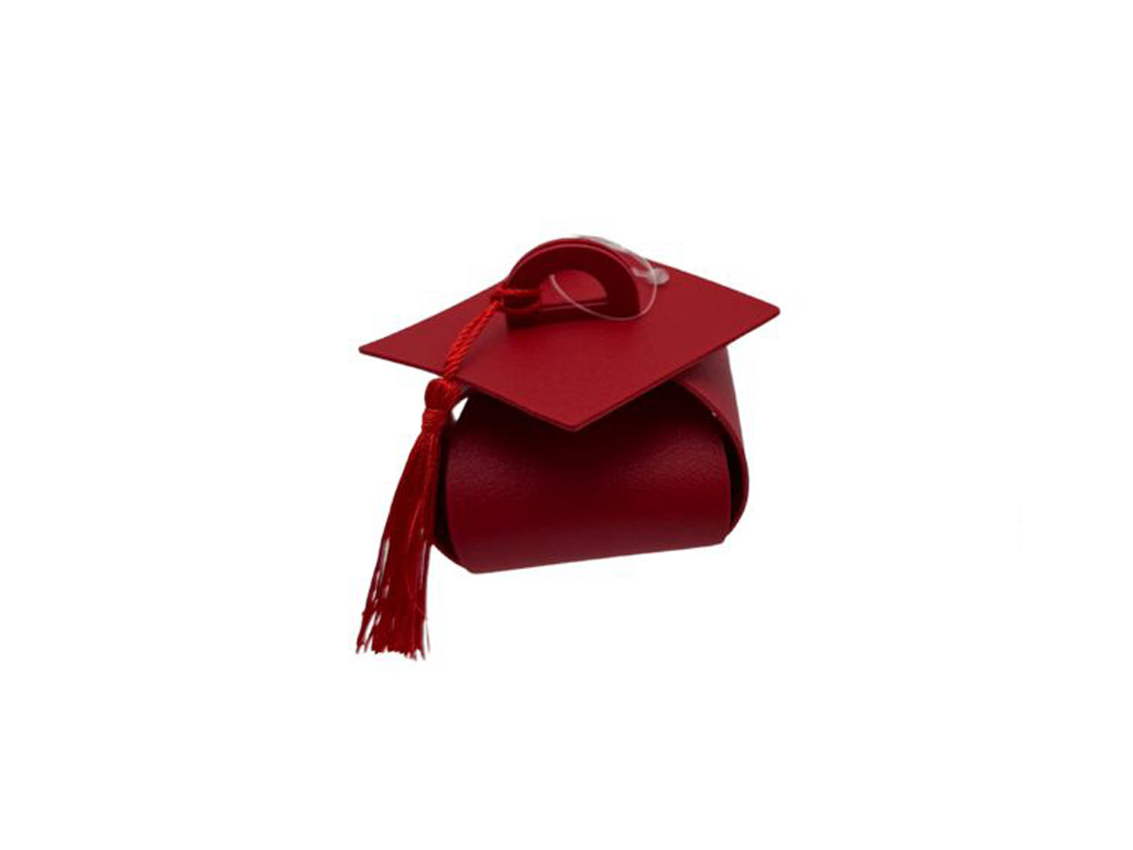 Tocco laurea similpelle rosso