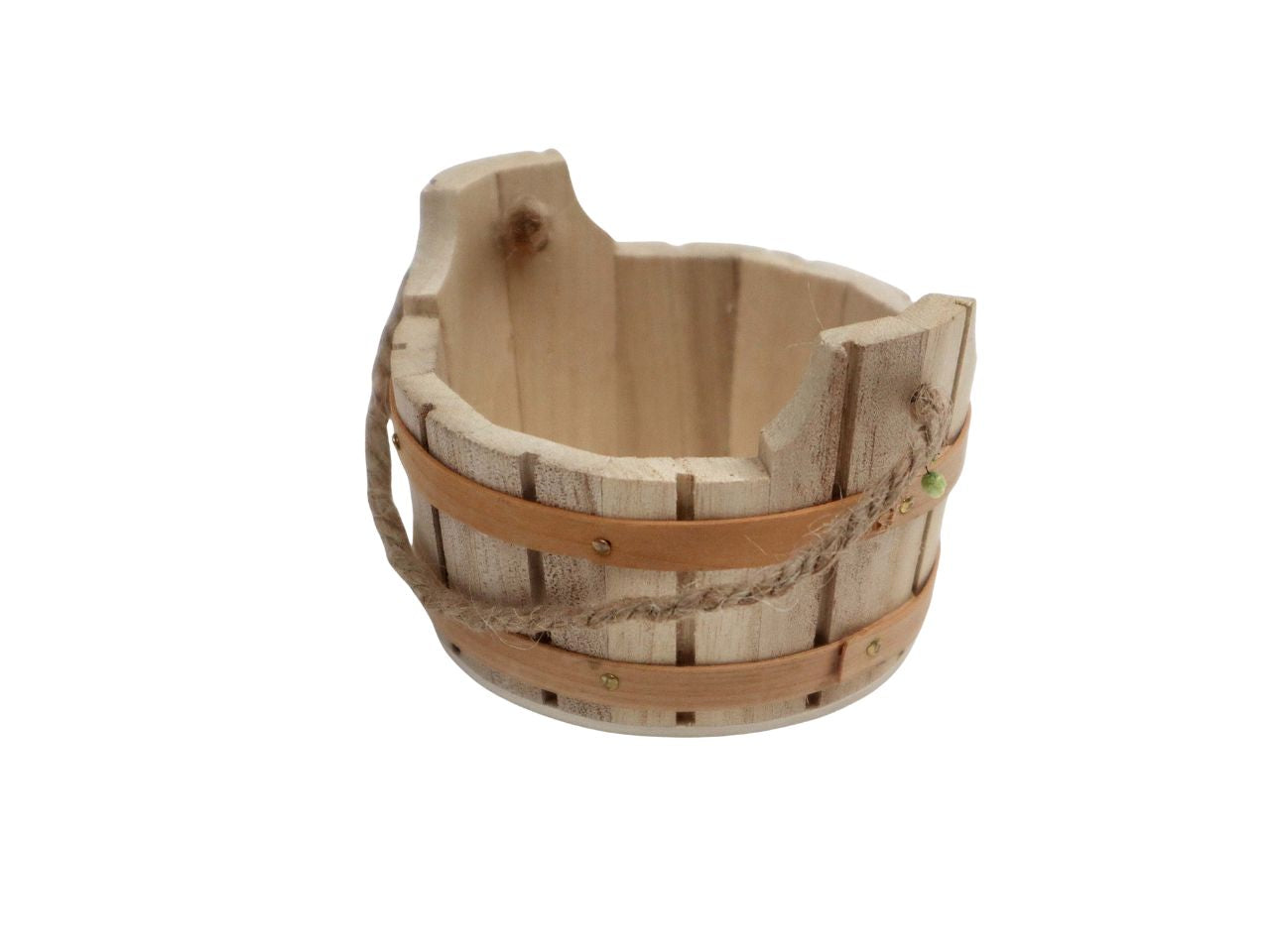 Tinozza in legno 8,5x8,5x6cm naturale