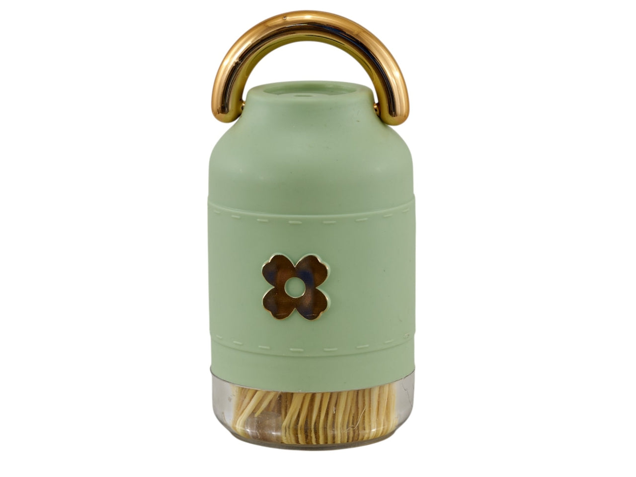 Porta stuzzicadenti borraccia verde