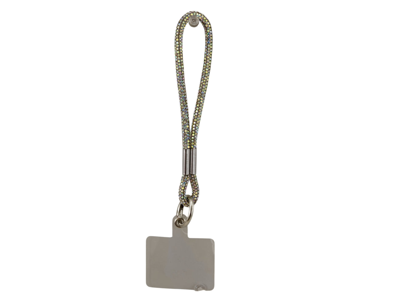 Laccio strass small per cellulare 17cm argento