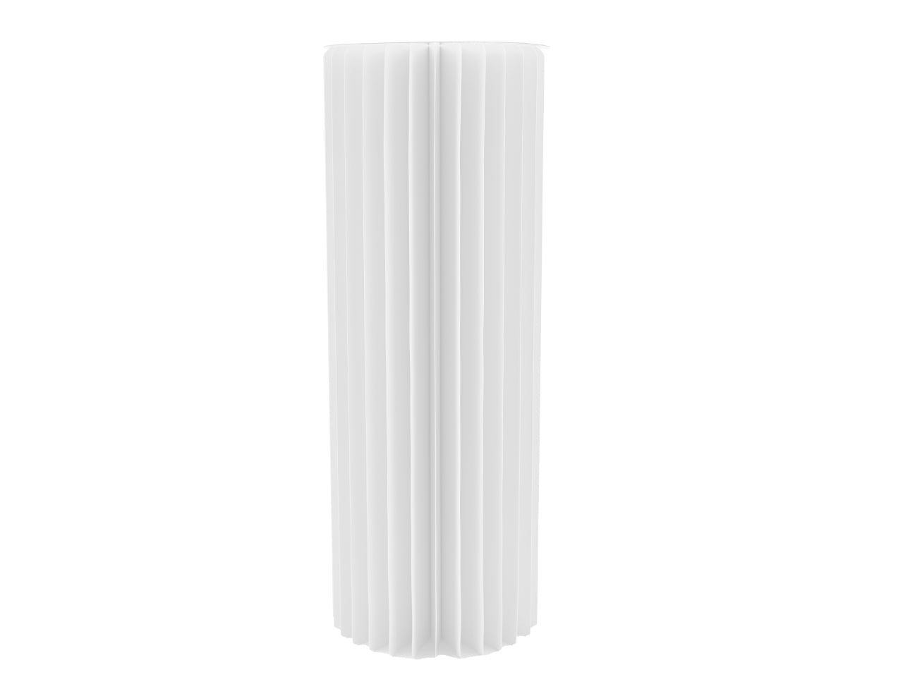 Colonna in carta plissettata diametro 30xh.80cm bianco latte