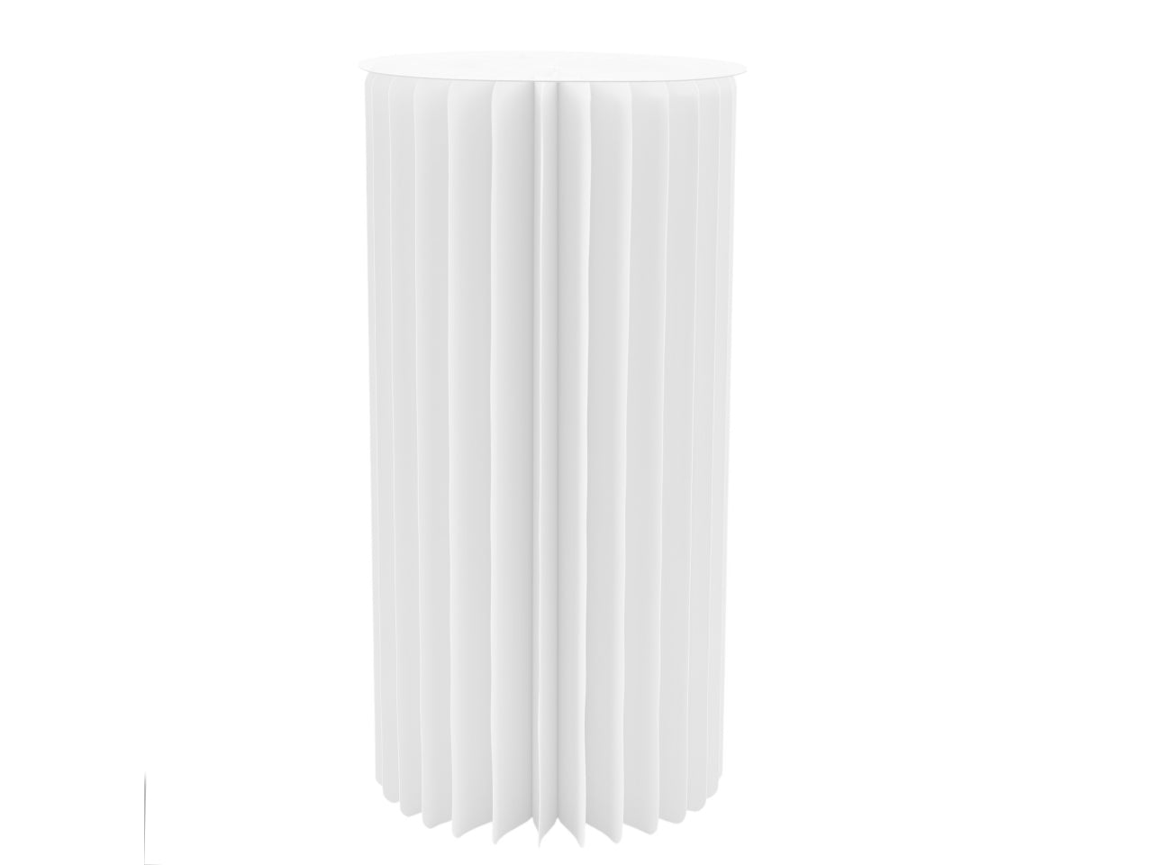 Colonna in carta plissettata diametro 30xh.60cm bianco latte