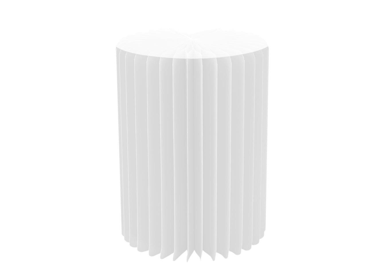 Colonna in carta plissettata diametro 30xh.40cm bianco latte