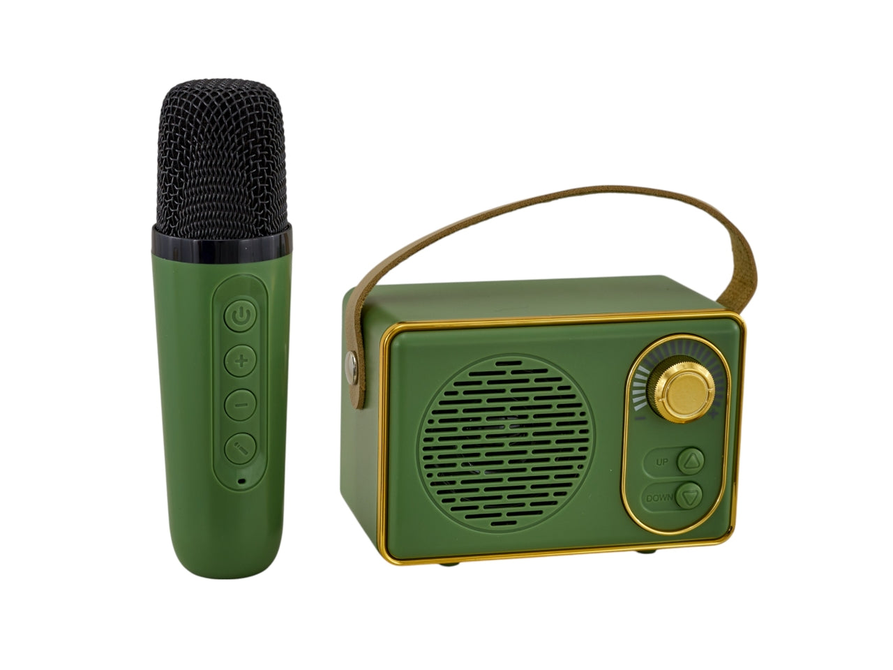 Karaoke magic radio+microfono verde