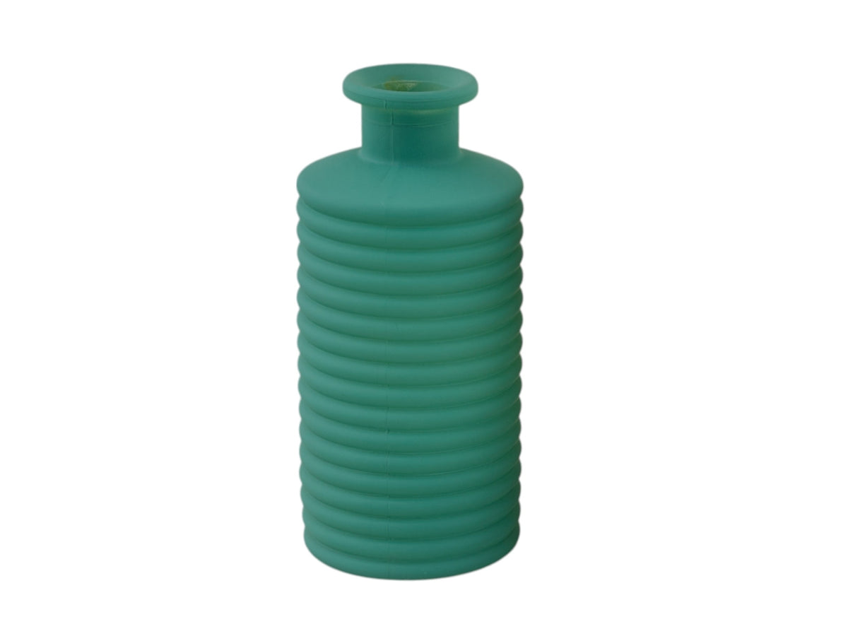 Matt vaso righe 9,5xh.21,3cm ottanio