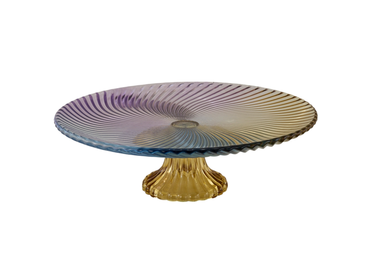 Mixed color alzatina maxi in vetro 31,2xh.10,2cm