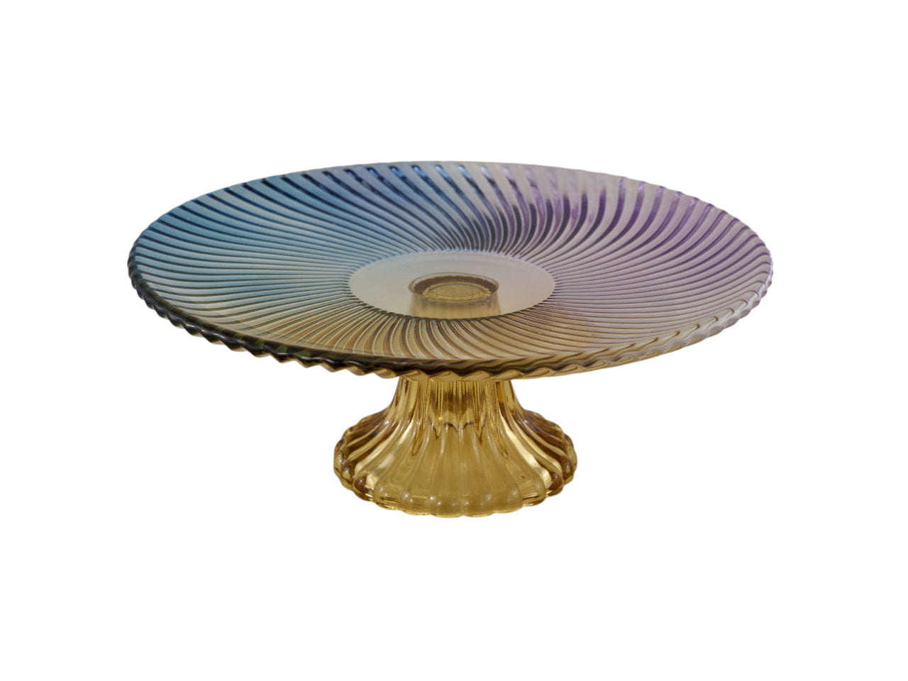 Mixed color alzatina grande in vetro 27xh.10cm