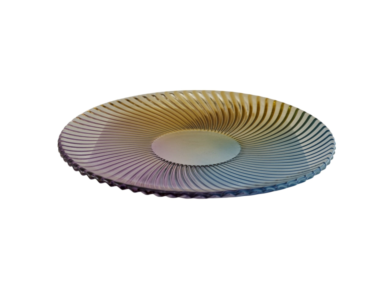 Mixed color piatto grande in vetro 27cm