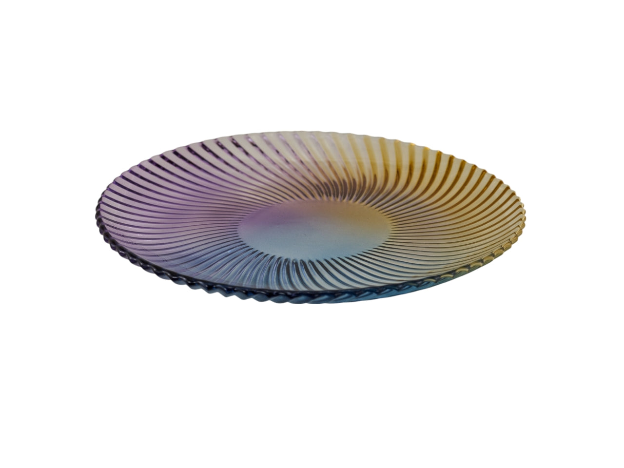Mixed color piatto medio in vetro 22cm