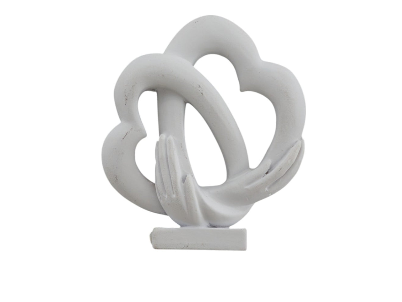 Magnete mani/cuori bianco