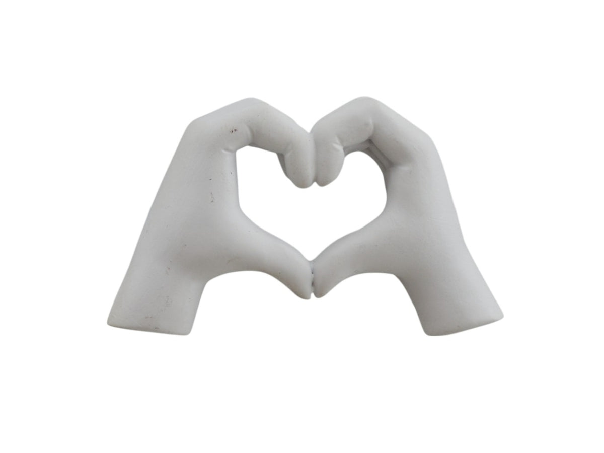 Magnete mani a cuore bianco