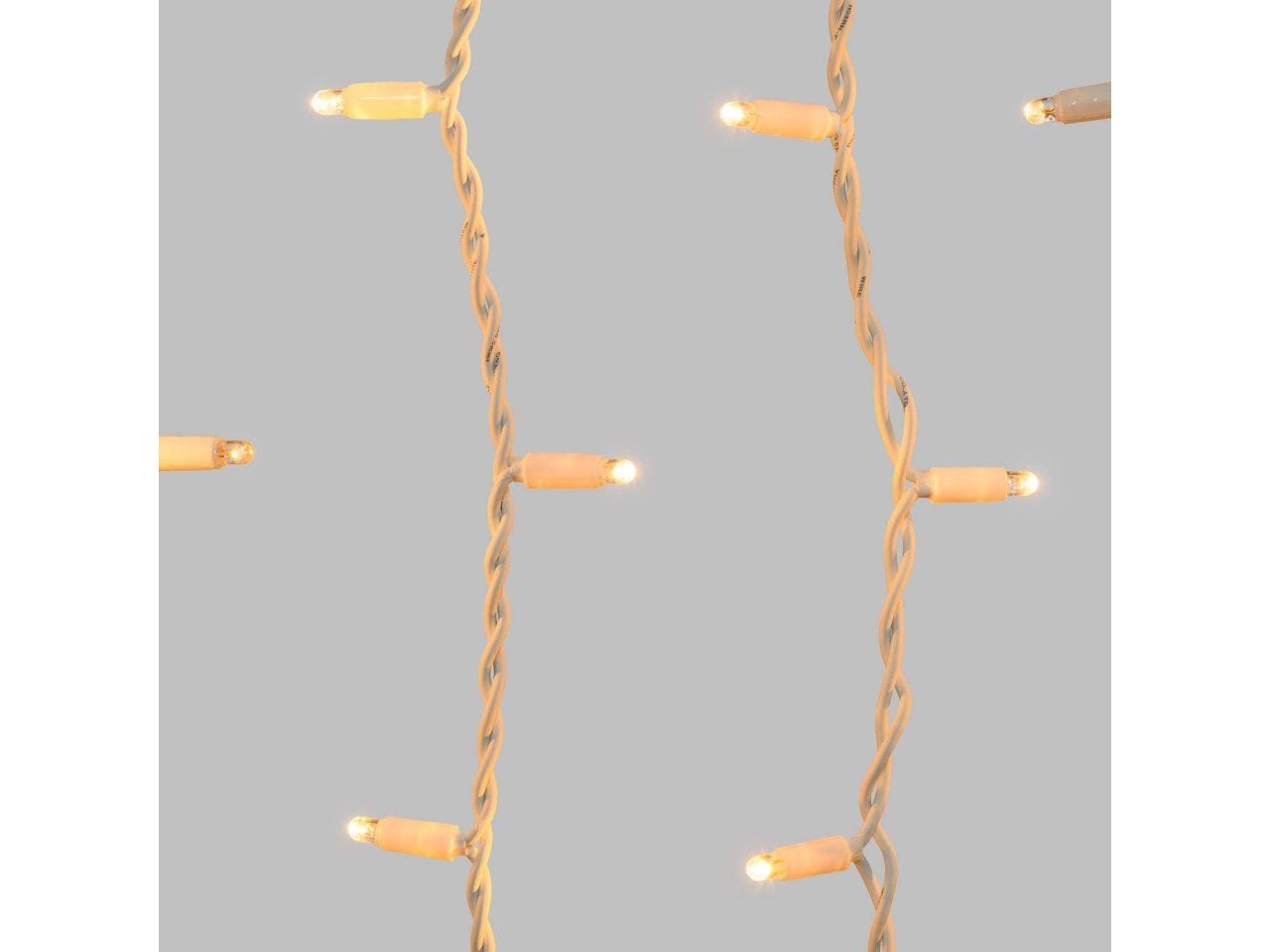 Tenda luci 114 maxi led 3x0,5mt bianco caldo con giochi di luce bianco caldo automatico flash led diamond, cavo bianco prolungabile per uso esterno IP67