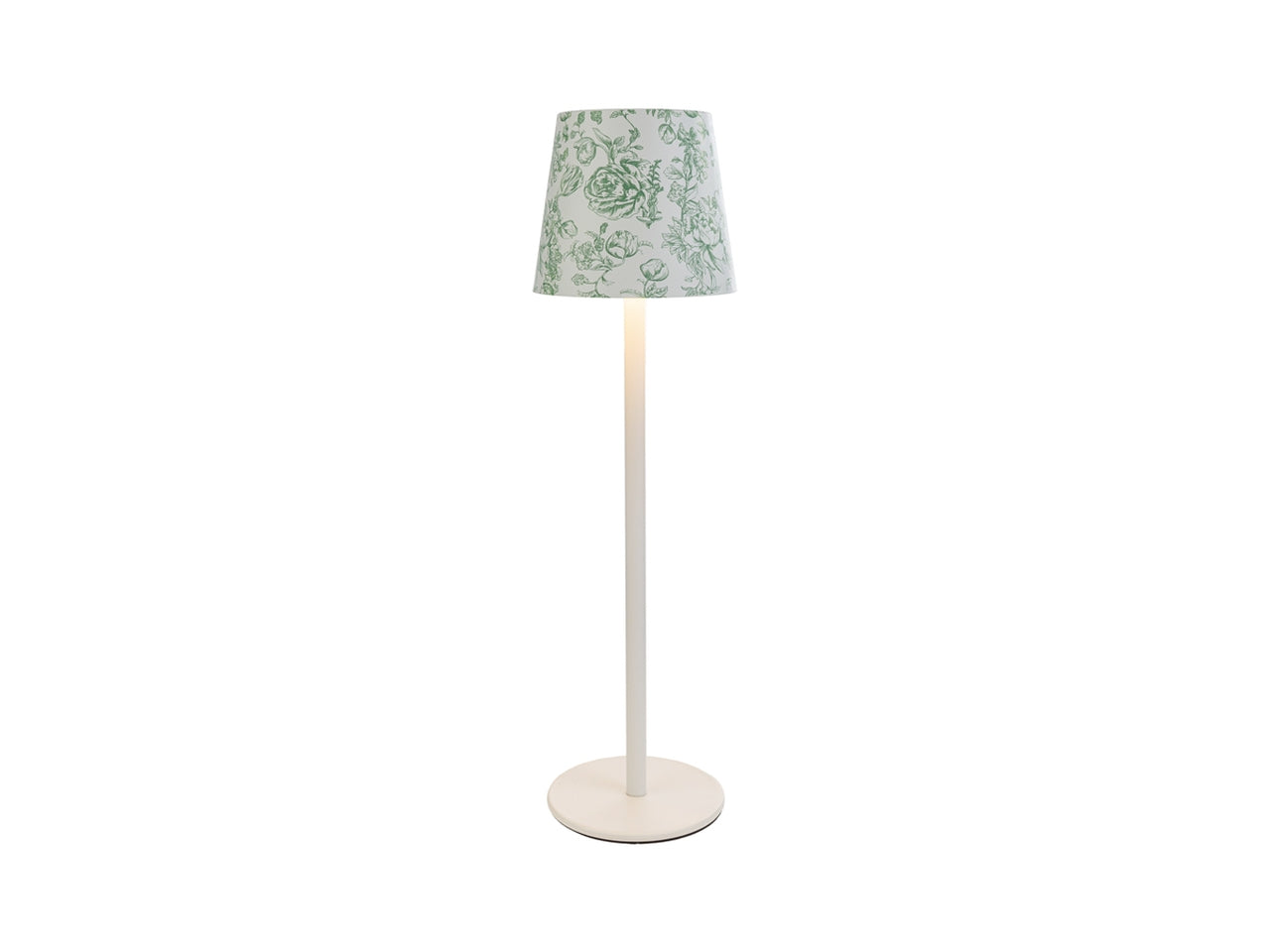 Tolie lampada da tavolo touch con cappa a fantasia verde 11xh.38cm