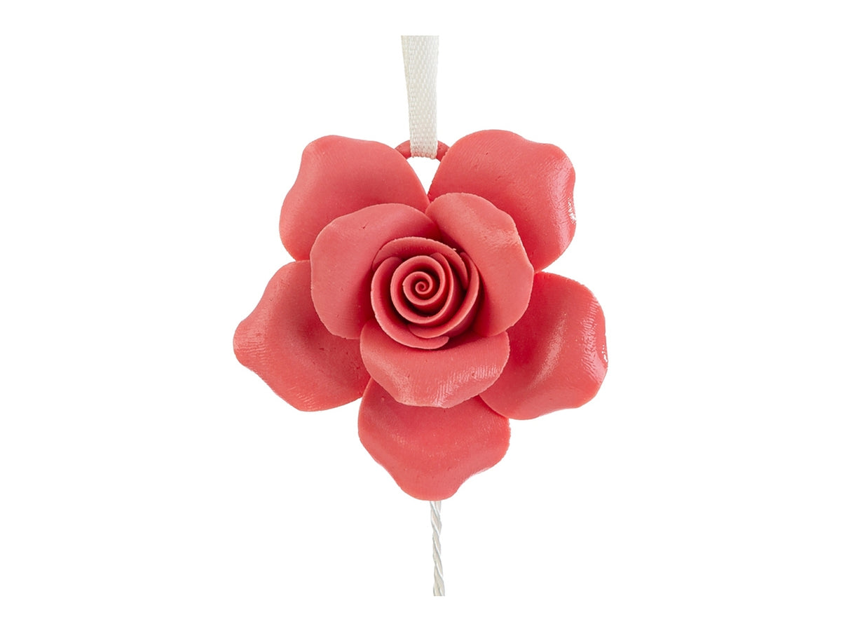 Appendino rosa con calamita 7x7cm corallo