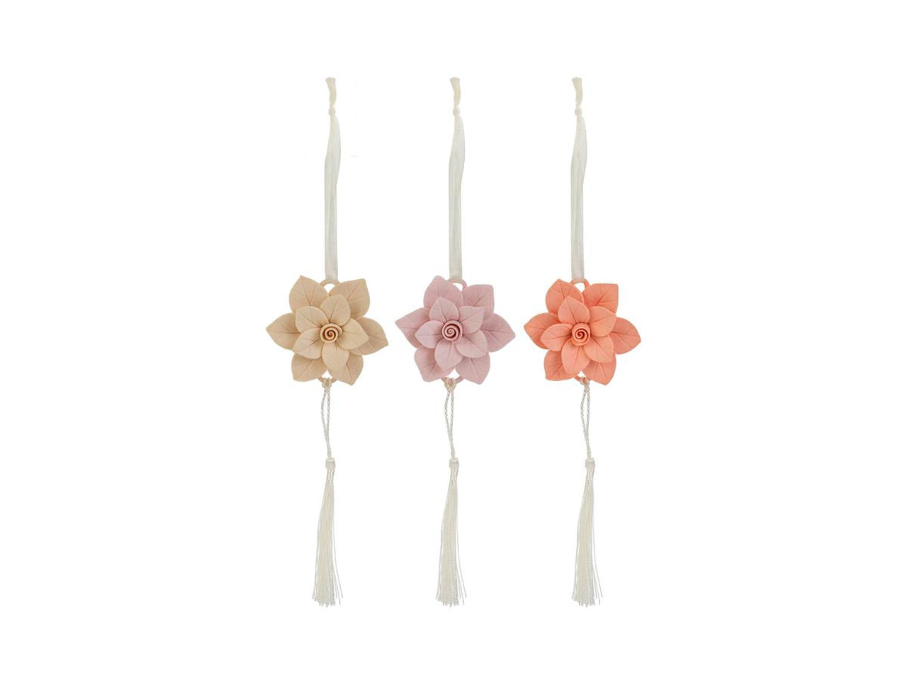 Appendino fiore con calamita 6x6cm in 3 colori assortiti