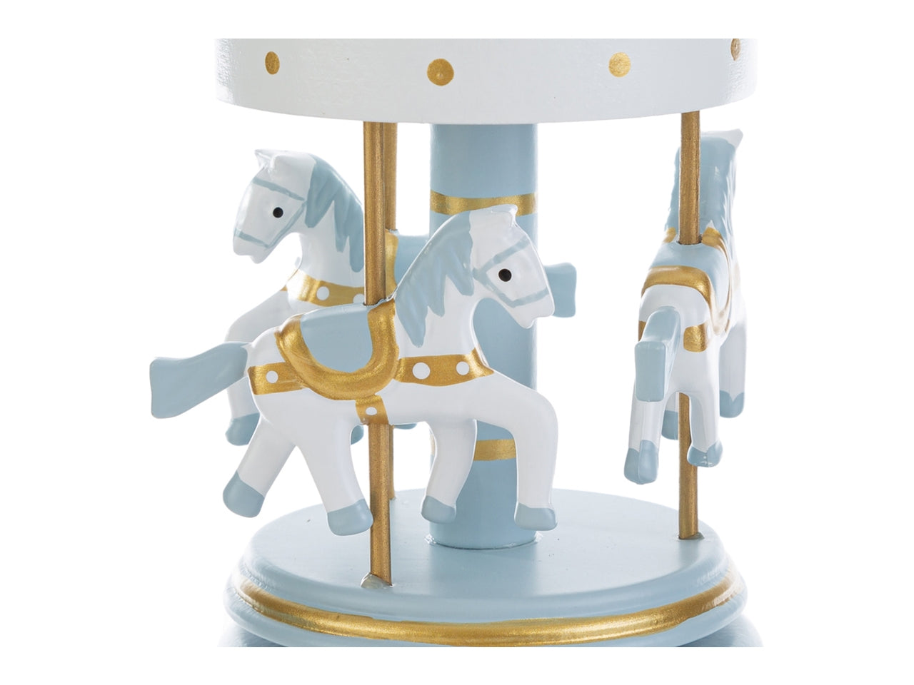 Giostrina carillon in legno 10,5x21cm celeste con astuccio abbinato