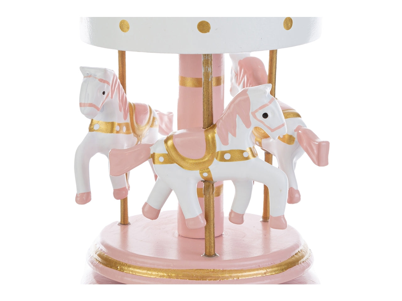 Giostrina carillon in legno 10,5x21cm rosa con astuccio abbinato