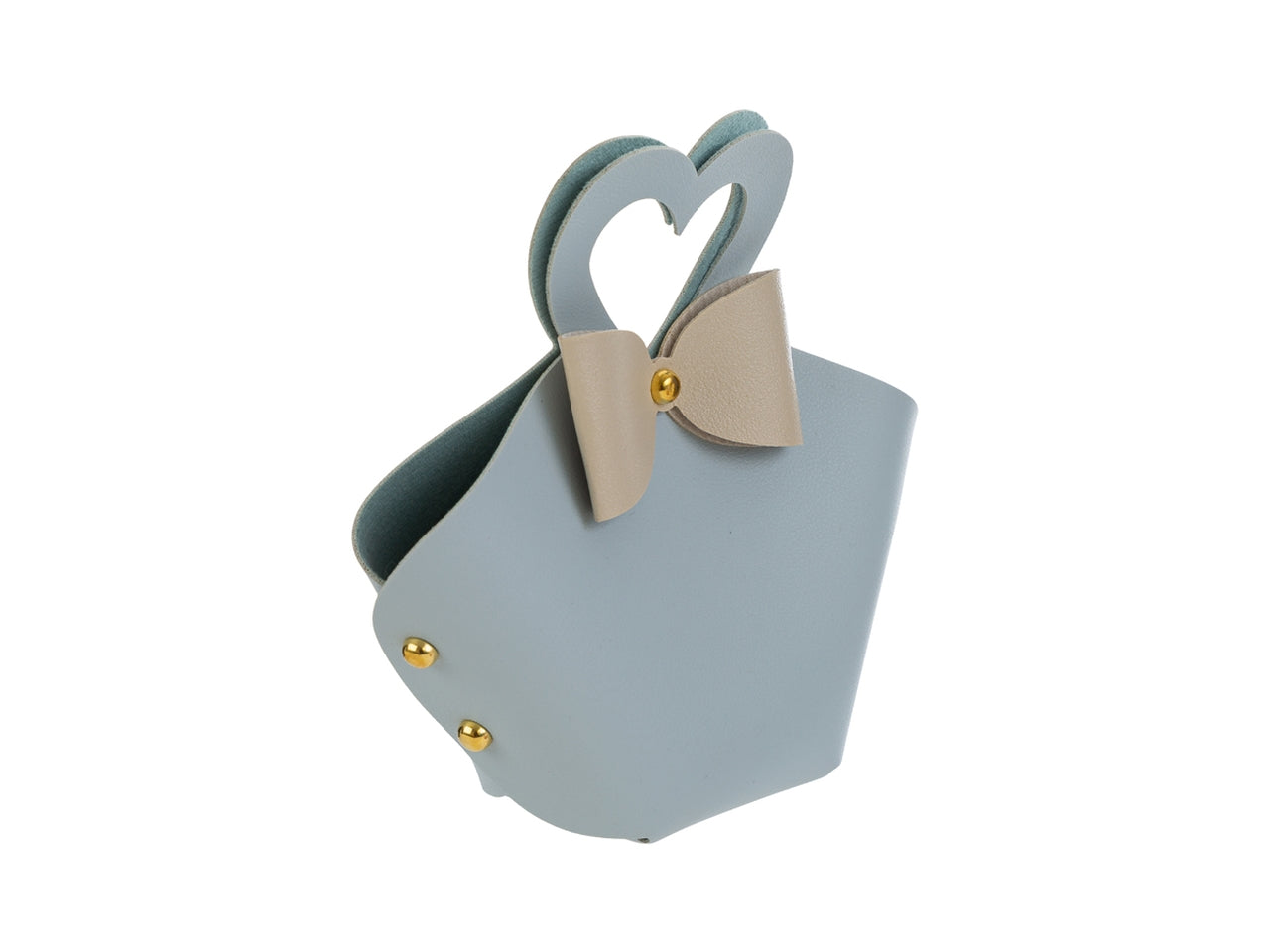 Borsetta similpelle 17x6x16cm celeste