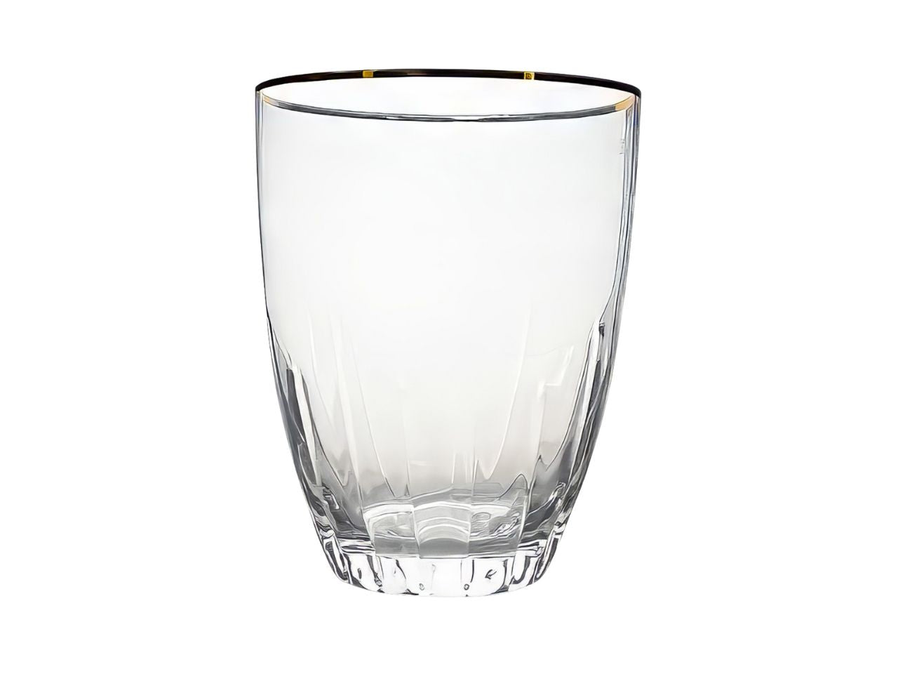 Bicchiere tumbler gold rim 8xh10 cm 290ml - Confezione da 6 bicchieri tumbler