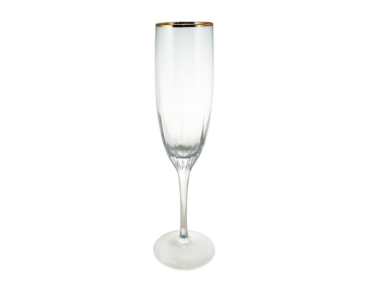 Confezione da 6 Bicchieri flute gold rim 5mc h.25cm 230ml
