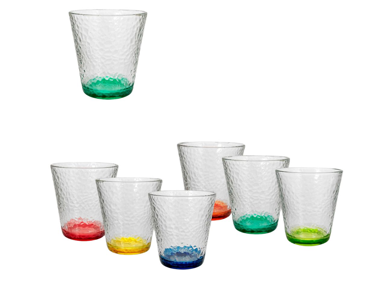 Bicchieri la contiene 6 bicchieri colori assortiti 300ml