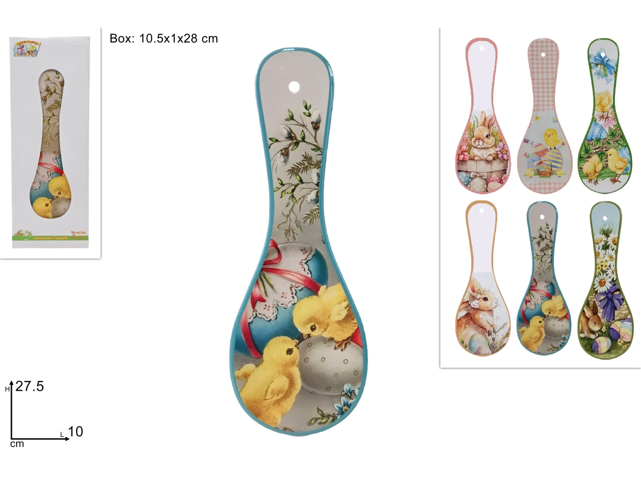 Poggiamestolo in ceramica decori pasquali assortito