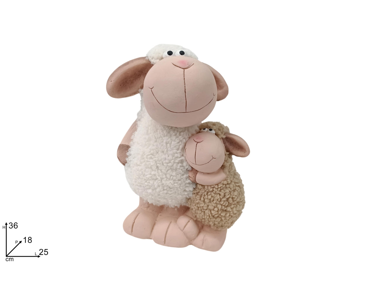 Pecora con lana 36cm