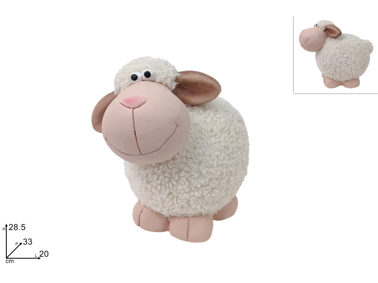 Pecora con lana 28,5cm