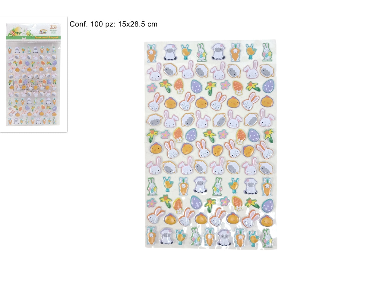 Sticker soggetti pasquali set da 100 sticker