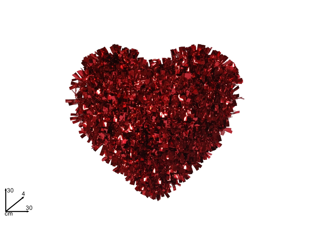 Decorazione cuore 30cm laminato