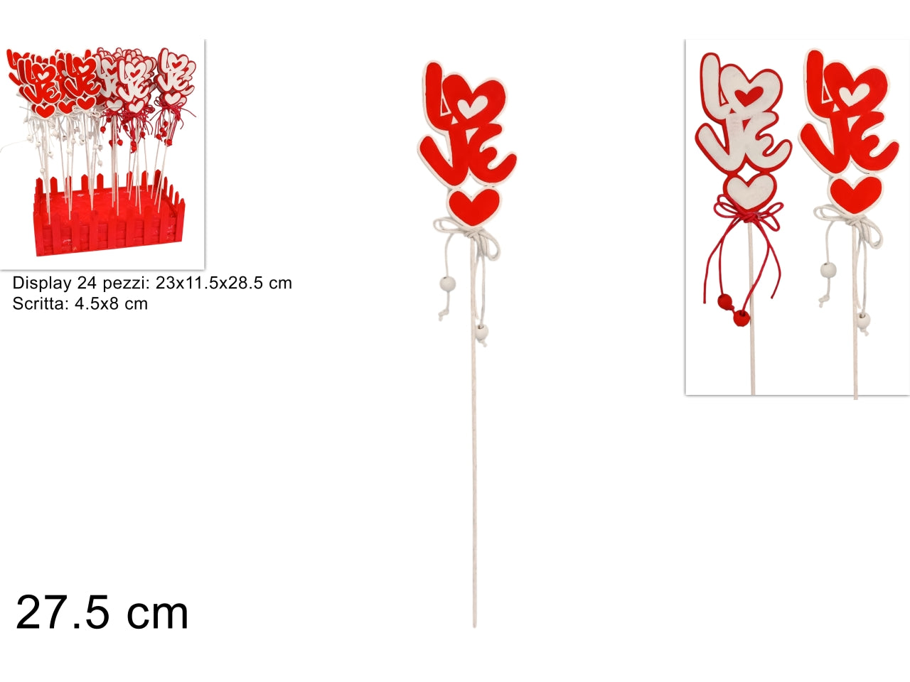 Spillone scritta love in legno