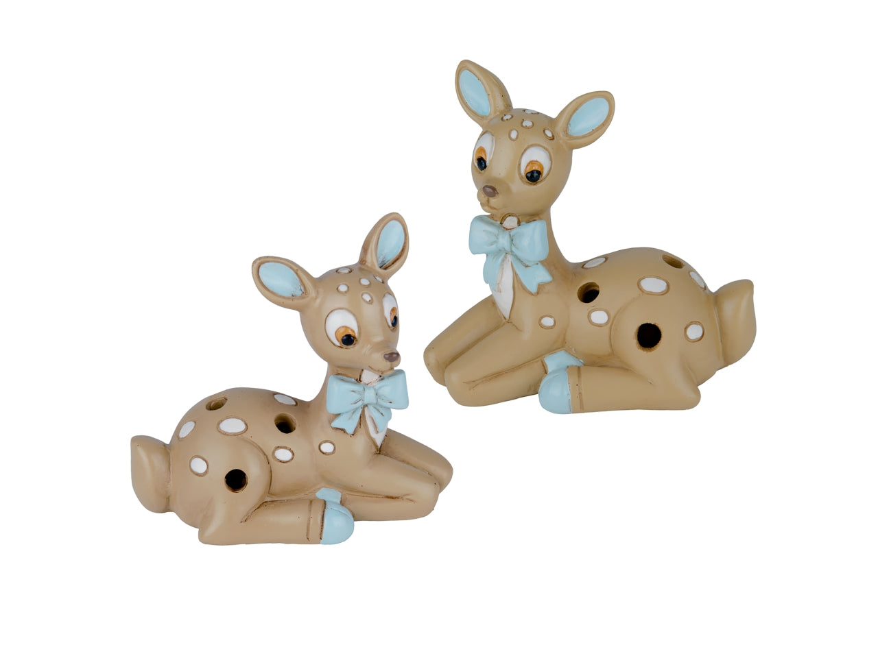 Tenero cervo baby con led 9cm celeste, 2 assortimenti