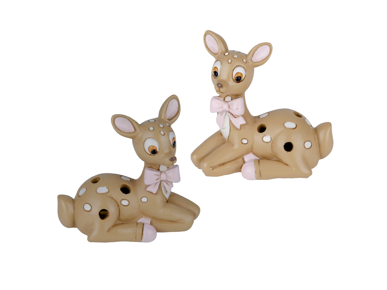 Tenero cervo baby con led 9cm rosa, 2 assortimenti