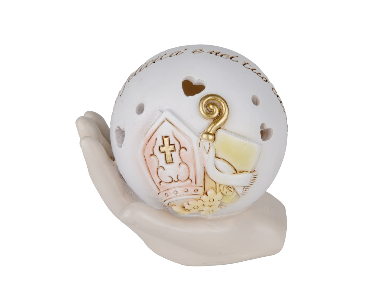 Raggio icona su mano con led 8cm cresima