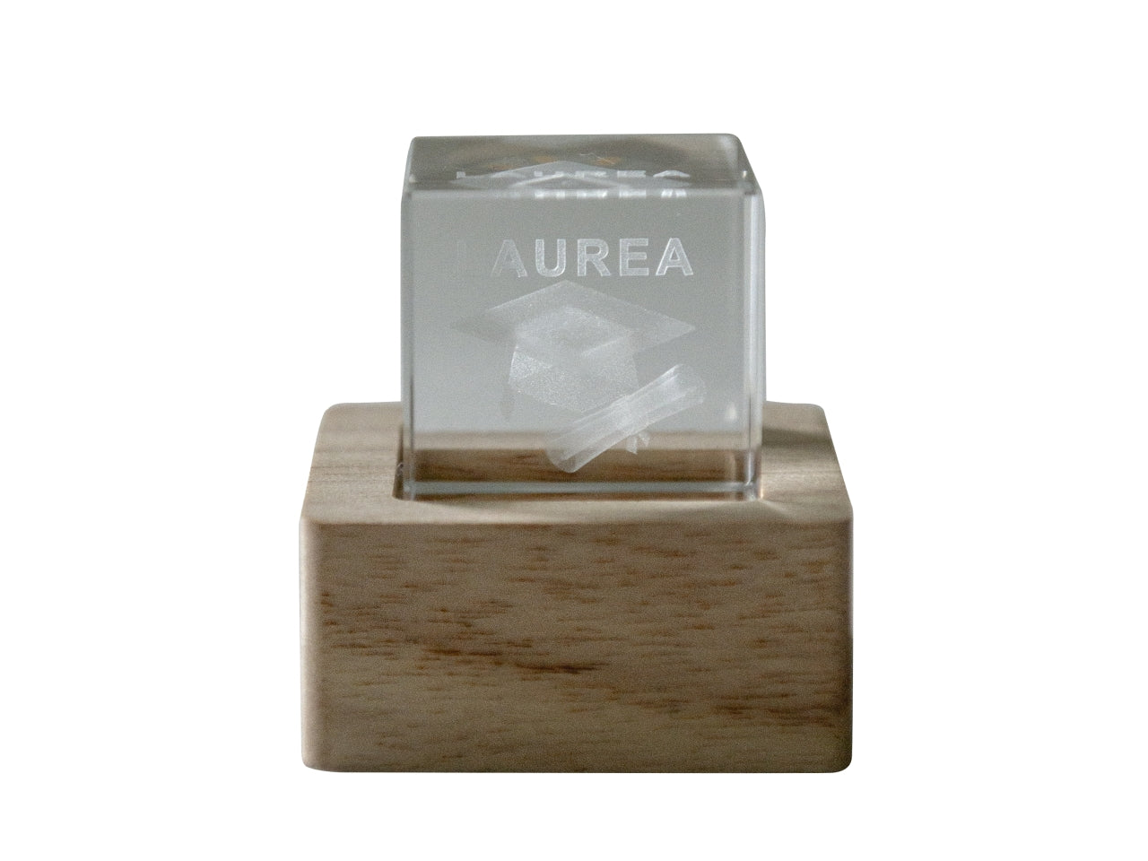 Lampo cubo crystal luminoso 6x6cm laurea