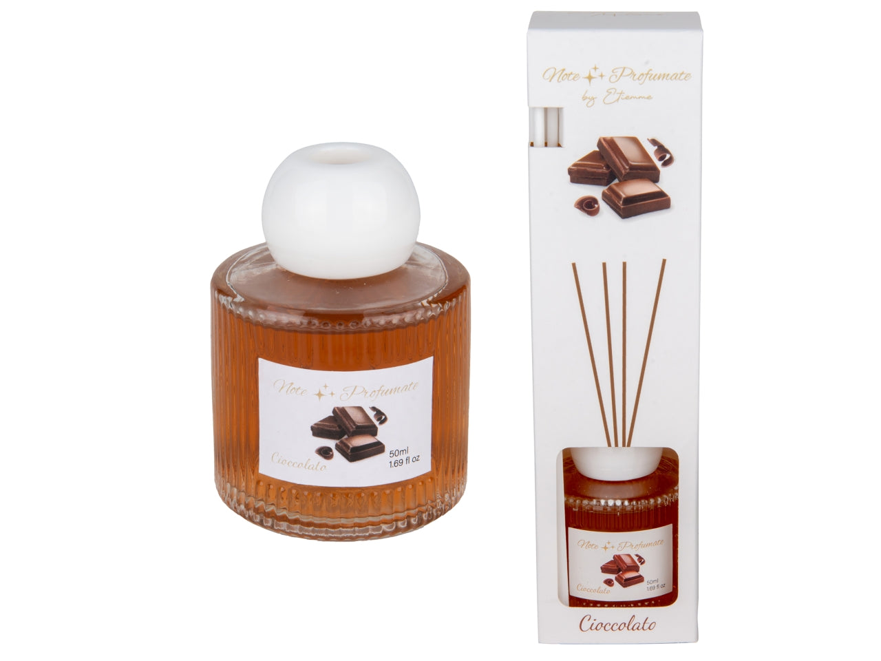 Aroma diffusore con bacchette 50ml cioccolato$